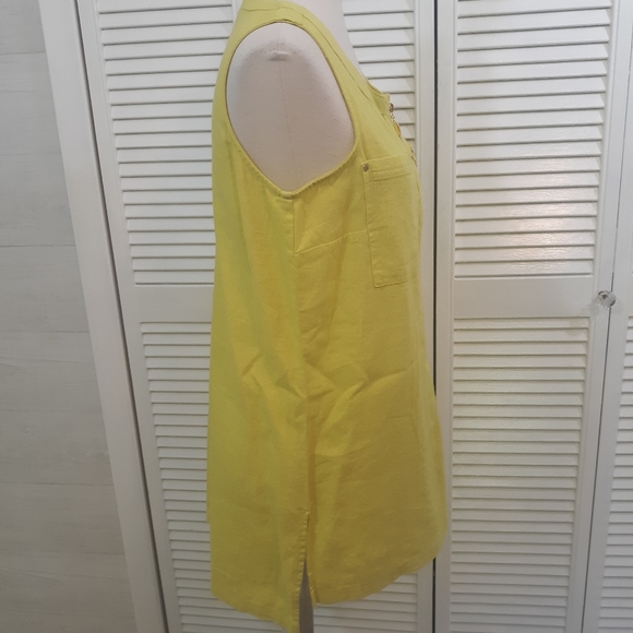 Ellen tracy linen shirt dress mini sz small *5 - Picture 4 of 6